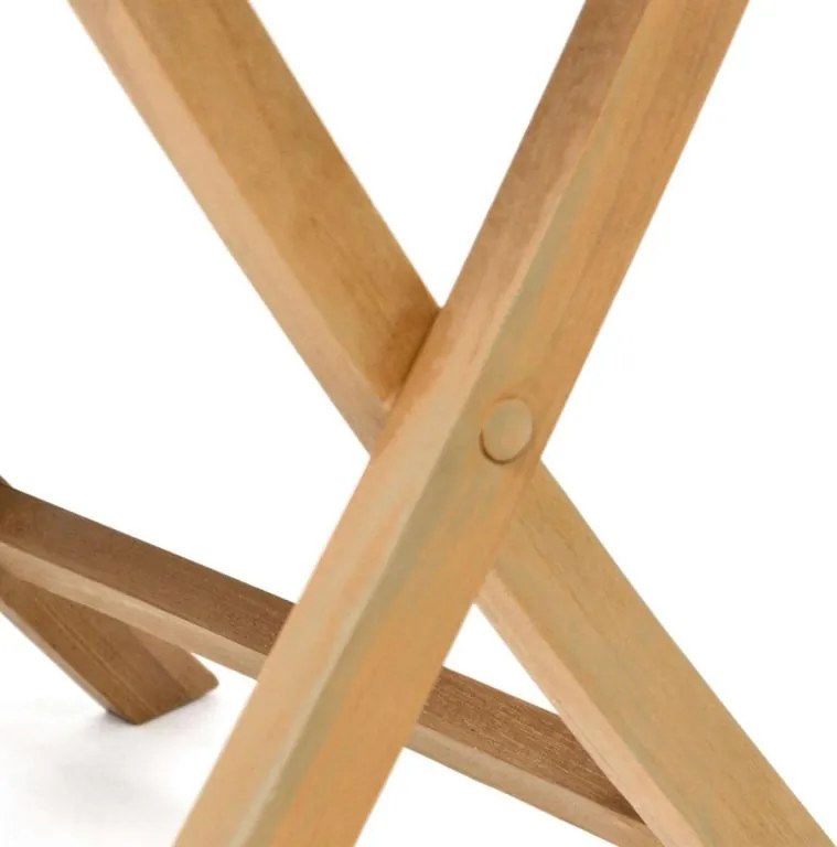 DIVERO Kerti asztal összecsukható Ø100 cm tíkfa