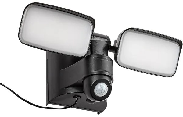 Rabalux 77091 - LESZNO LED napelemes fali lámpa 2x5W, IP54, fekete