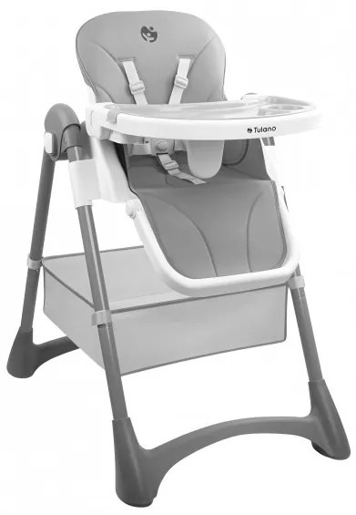 Összecsukható etetőszék 8 fokozatú ülés beállítás, vízálló anyag, szürke