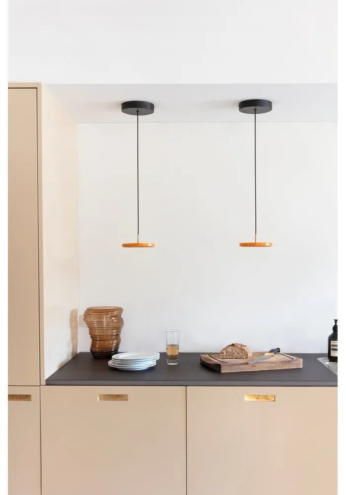 Narancssárga LED függőlámpa fém búrával ø 15 cm Asteria Micro – UMAGE