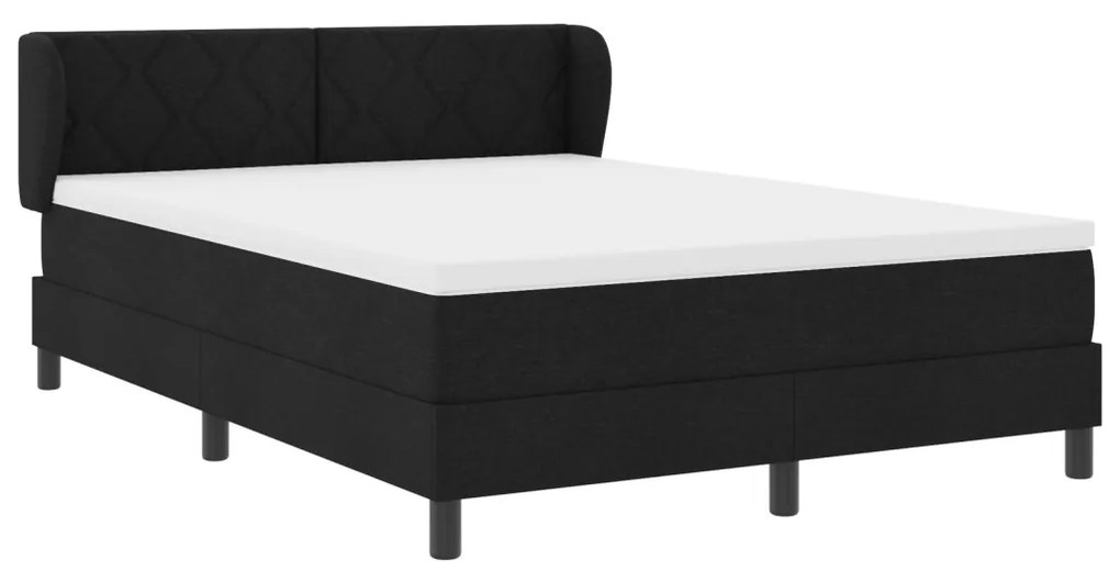 Rugós Ágy Matrac Kép Fekete 140x190 cm Szövet