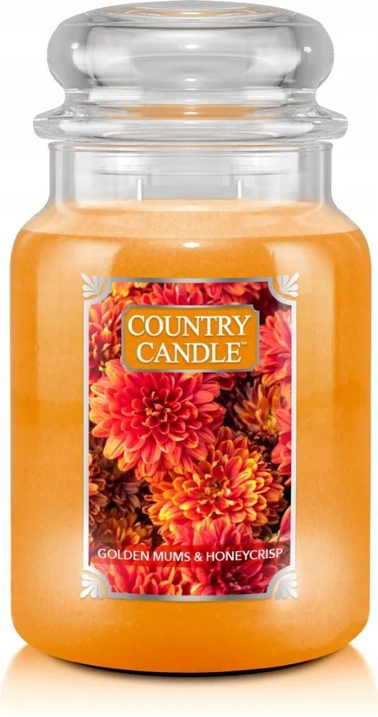 Nagy gyertya Golden Mums &amp; Honeycrisp Country Candle