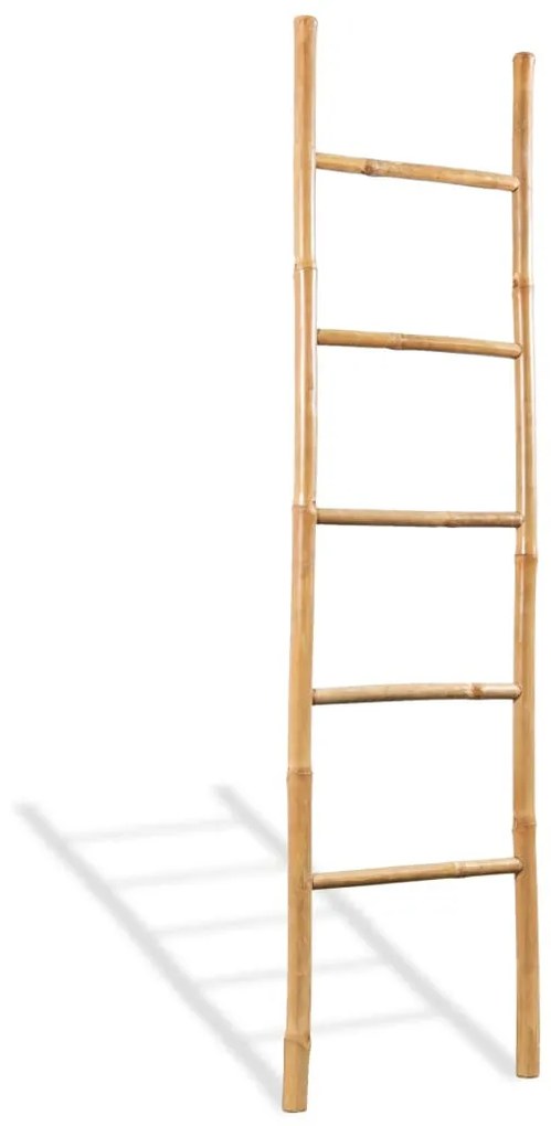 5 fokos, bambusz törölközőszárító létra 150 cm