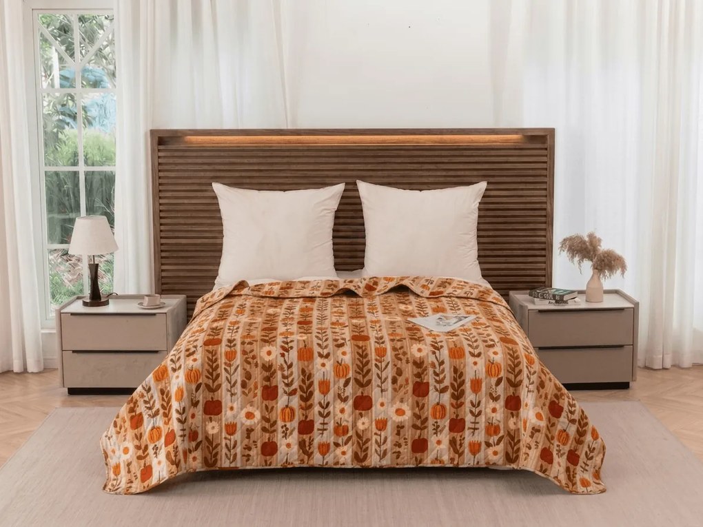 Ágytakaró PUMPKIN STRIPES, színes Méret: 170 x 210 cm