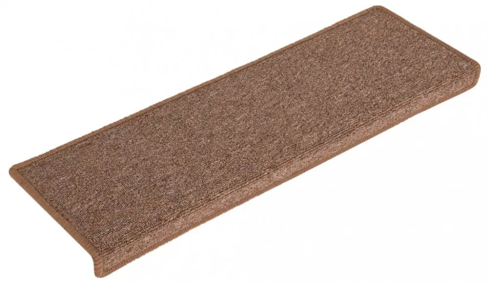 15 db barna lépcsőszőnyeg 65x21x4 cm
