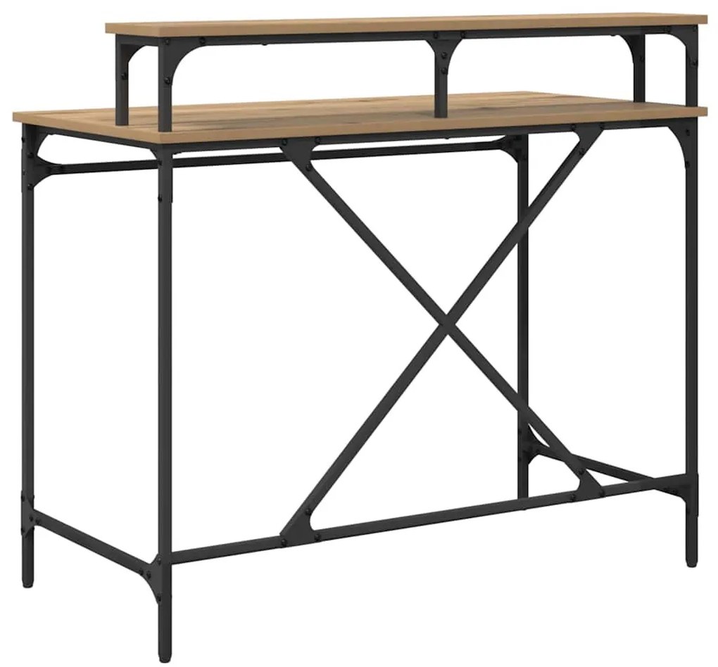 vidaXL Asztal Artisan tölgy 100 x 50 x 90 cm Faanyag