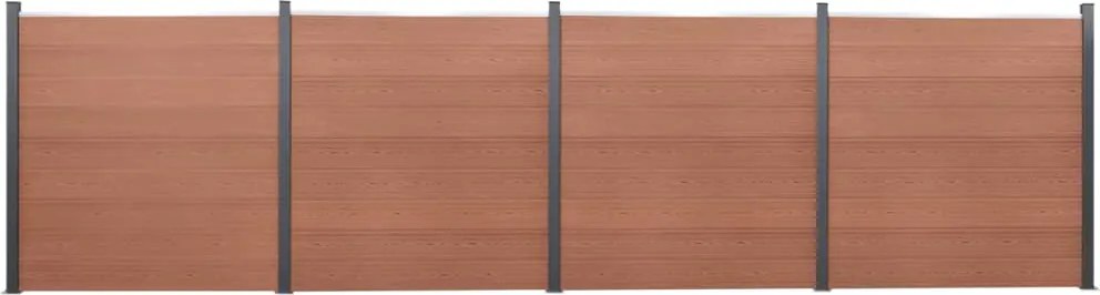 vidaXL barna WPC kerítéspanelszett 699 x 186 cm