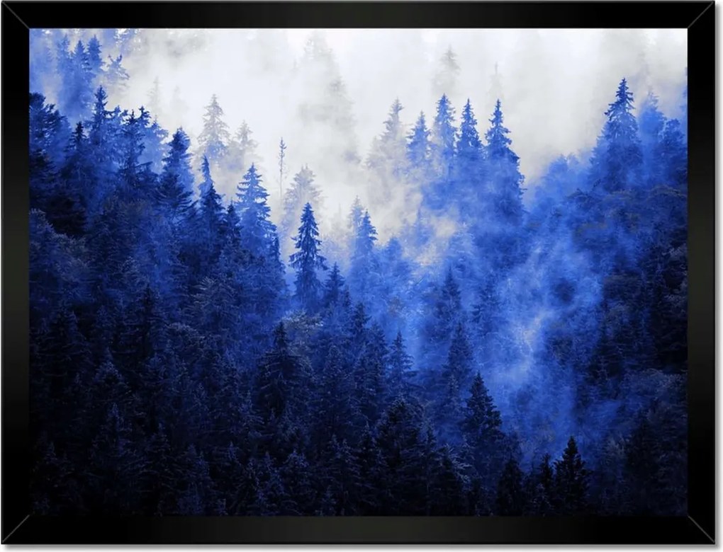 Poszterek keretben 40x30 Kék táj Hegyek