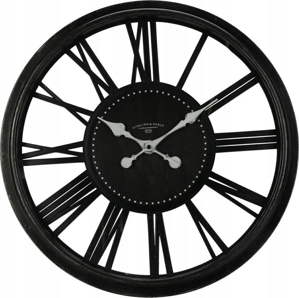 Nagy Loft falióra 50 cm sötétszürke Számlap Ipari nappaliba