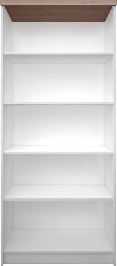 magas könyvespolc, fehér/tölgy sonoma, TOPTY TYP 06