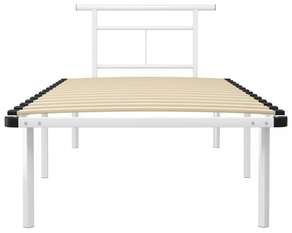 fehér fém ágykeret 90 x 200 cm