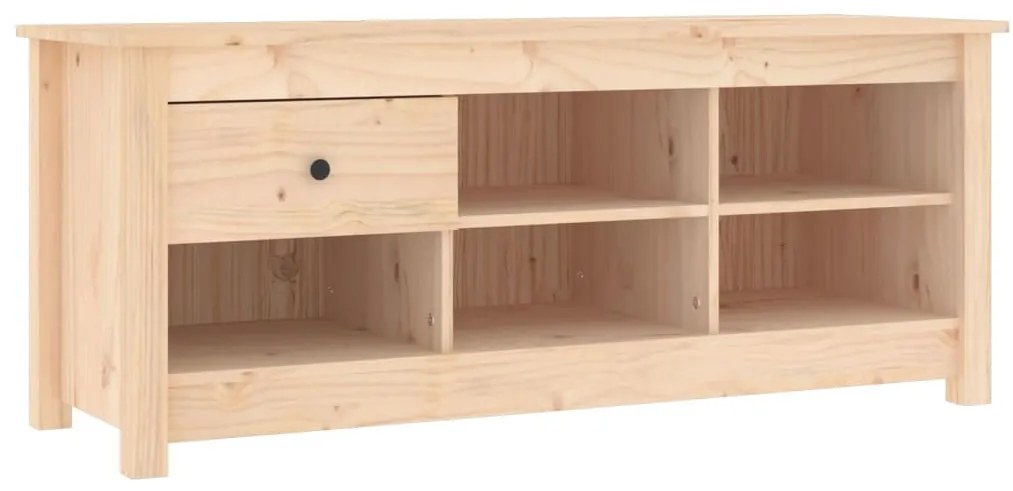 tömör fenyőfa cipősszekrény 110 x 38 x 45,5 cm