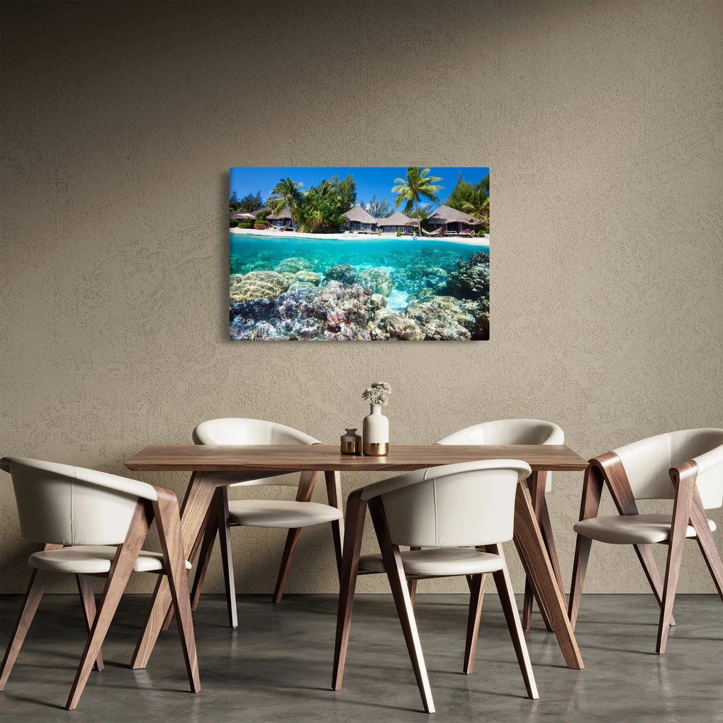 Tengerpart a trópusi szigeten képe (90x60 cm)