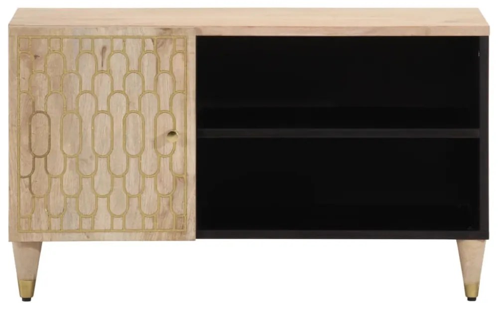 tömör mangófa TV-szekrény 80 x 31 x 46 cm