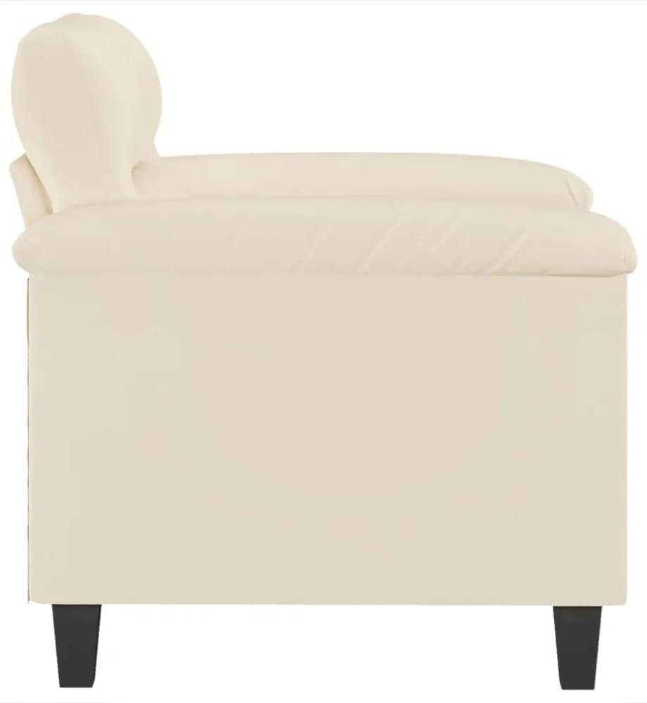 bézs mikroszálas szövet kanapéfotel 60 cm