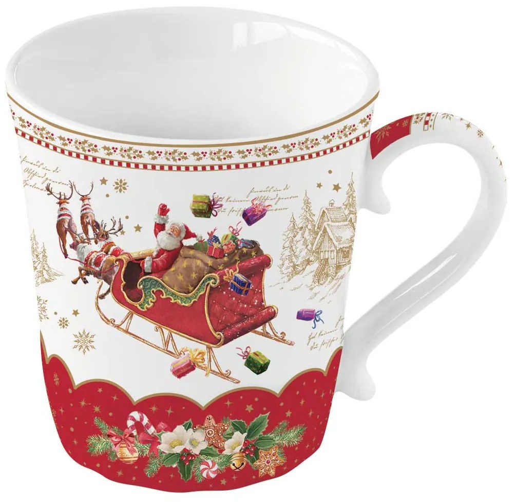 Karácsonyi télapó porcelán bögre Christmas Memories