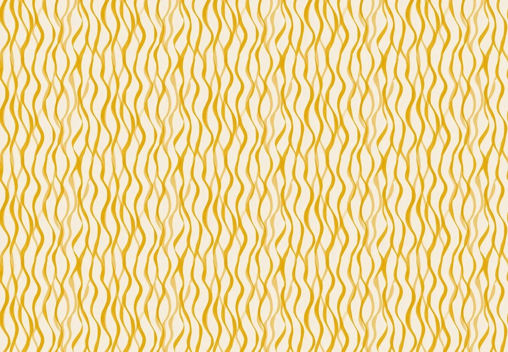 Fotótapéta - Sárga összefonódó hullámok (147x102 cm)