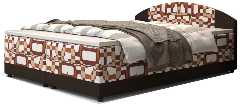 ORAN kárpitozott boxspring ágy, 180x200, damir 1/rainbow 41