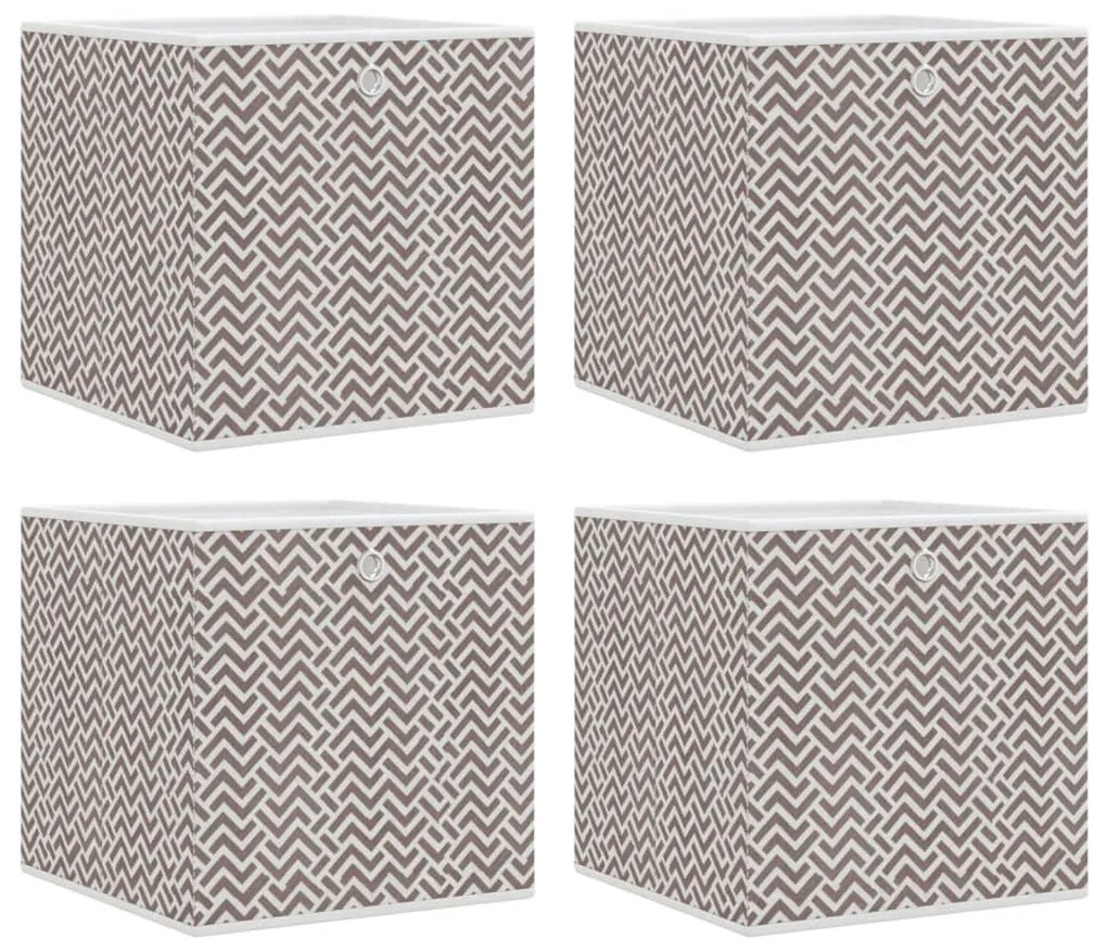 4db barna nem szőtt szövet összecsukható tárolódoboz 32x32x32cm