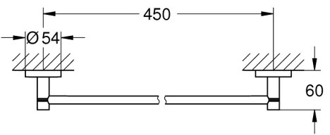 GROHE 40688001 - ESSENTIALS 504 mm törölközőtartó fényes króm