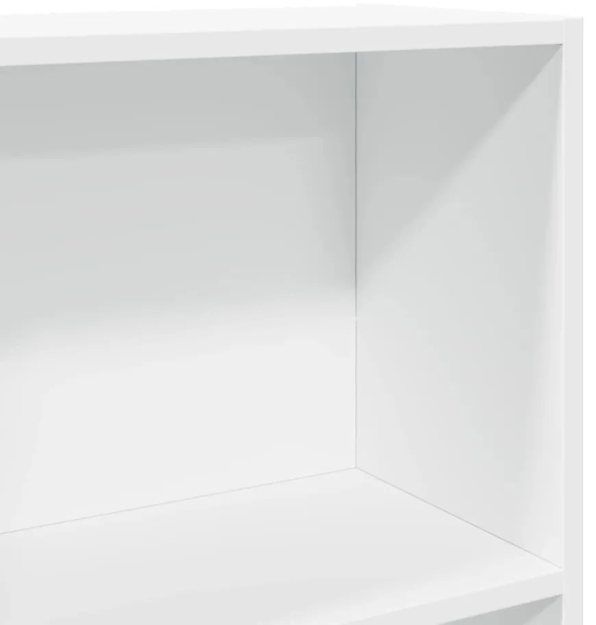 fehér szerelt fa könyvespolc 40 x 24 x 176 cm
