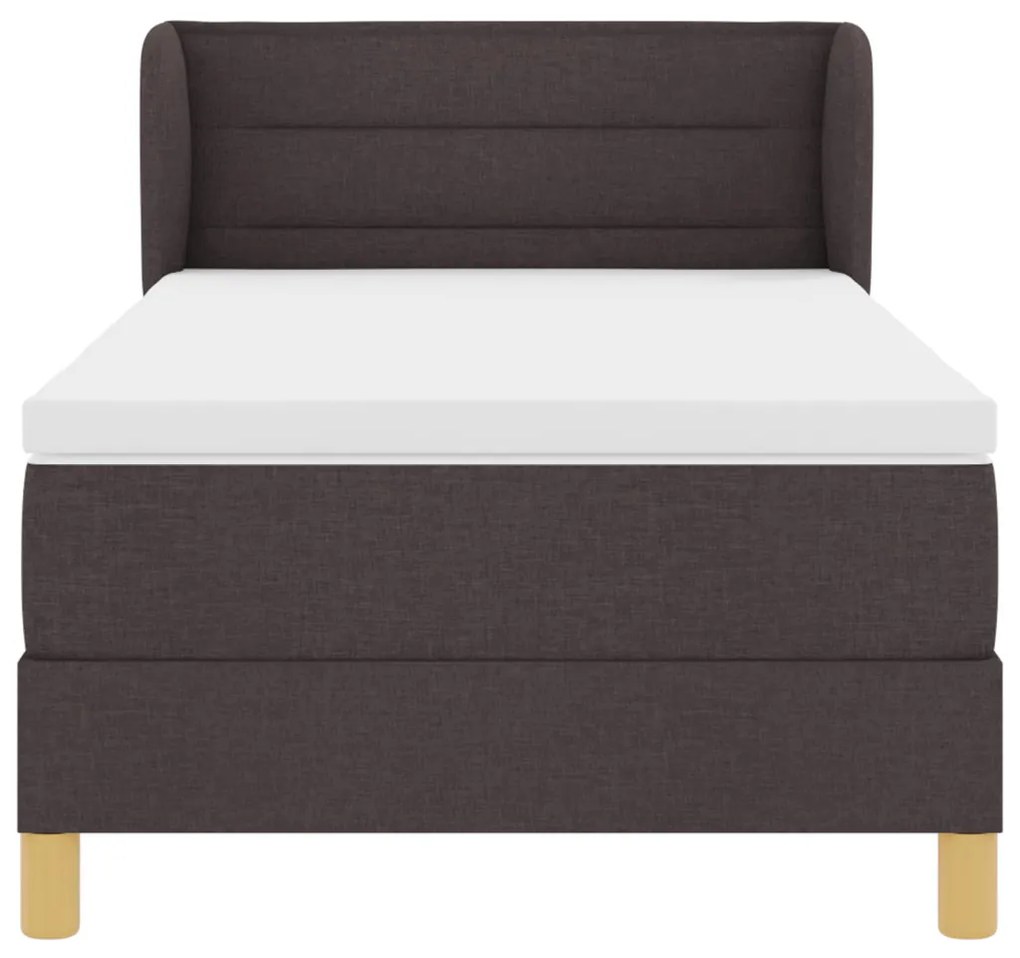 Boxspring Ágy Matracokkal Sötétbarna 100x200 cm Szövet