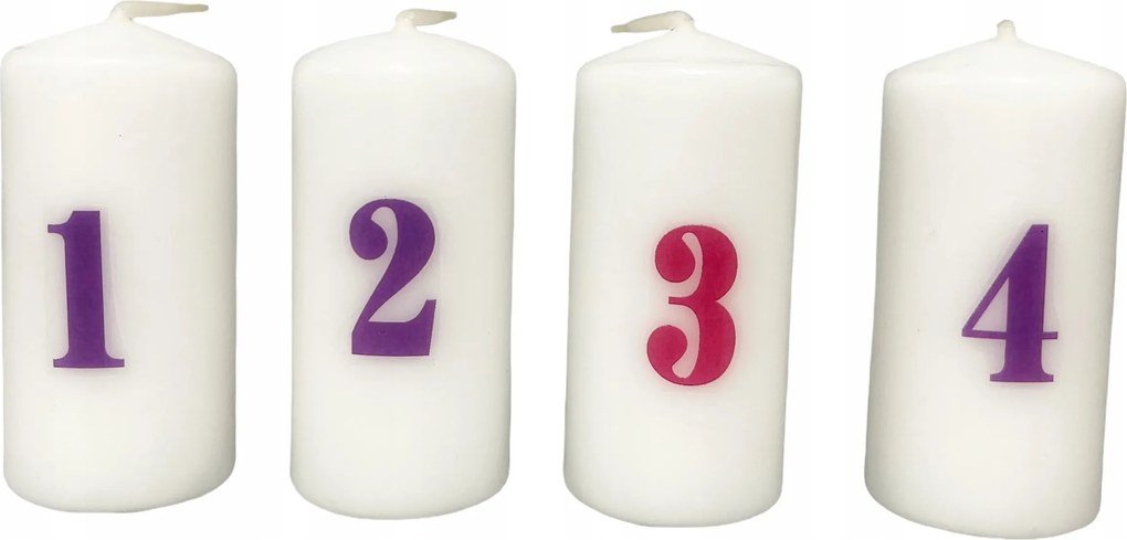 Adventi Gyertyák Henger Számozott Adventi Gyertya 10 CM
