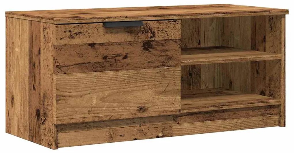 TV szekrény 2 db Régi fa 80x35x36,5 cm Műanyag fa