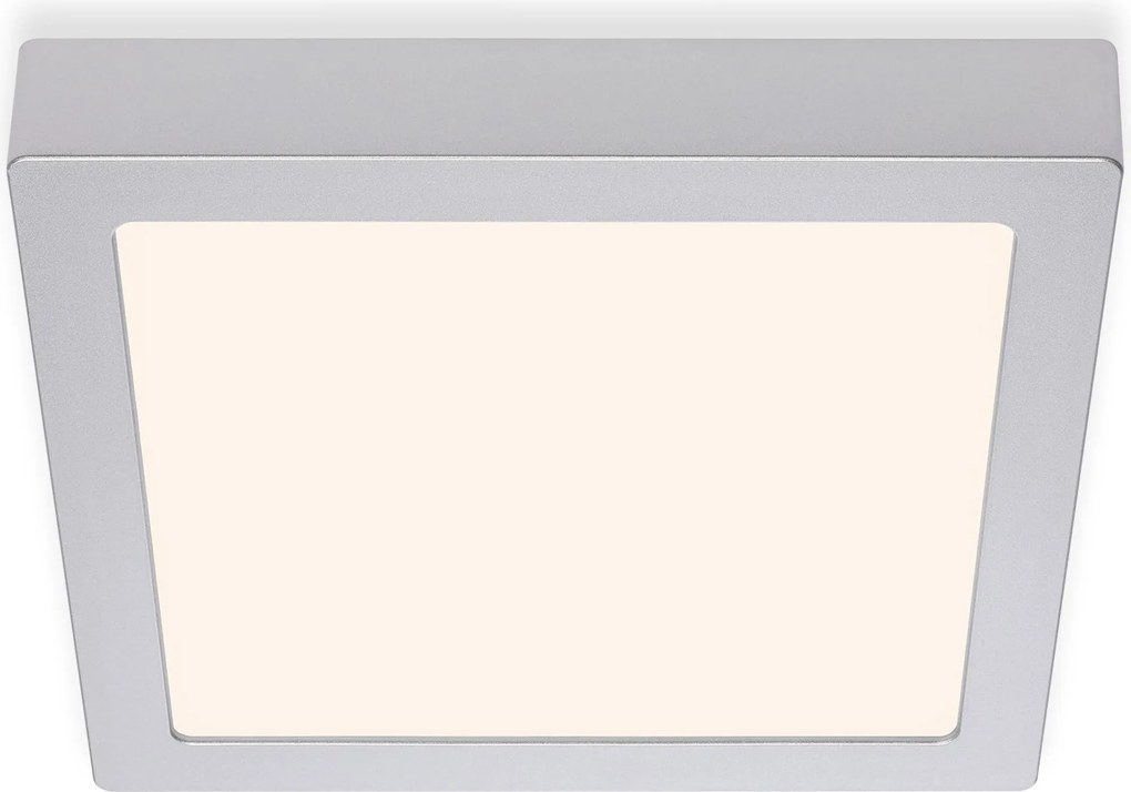 Briloner Led mennyezeti lámpa 22,5 cm 16,5 W matt króm négyzet IP20