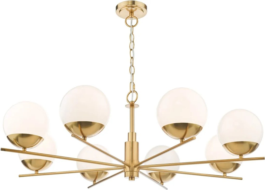 Dar Lighting glamour modern csillár bombazine fehér sárgaréz darbom0835