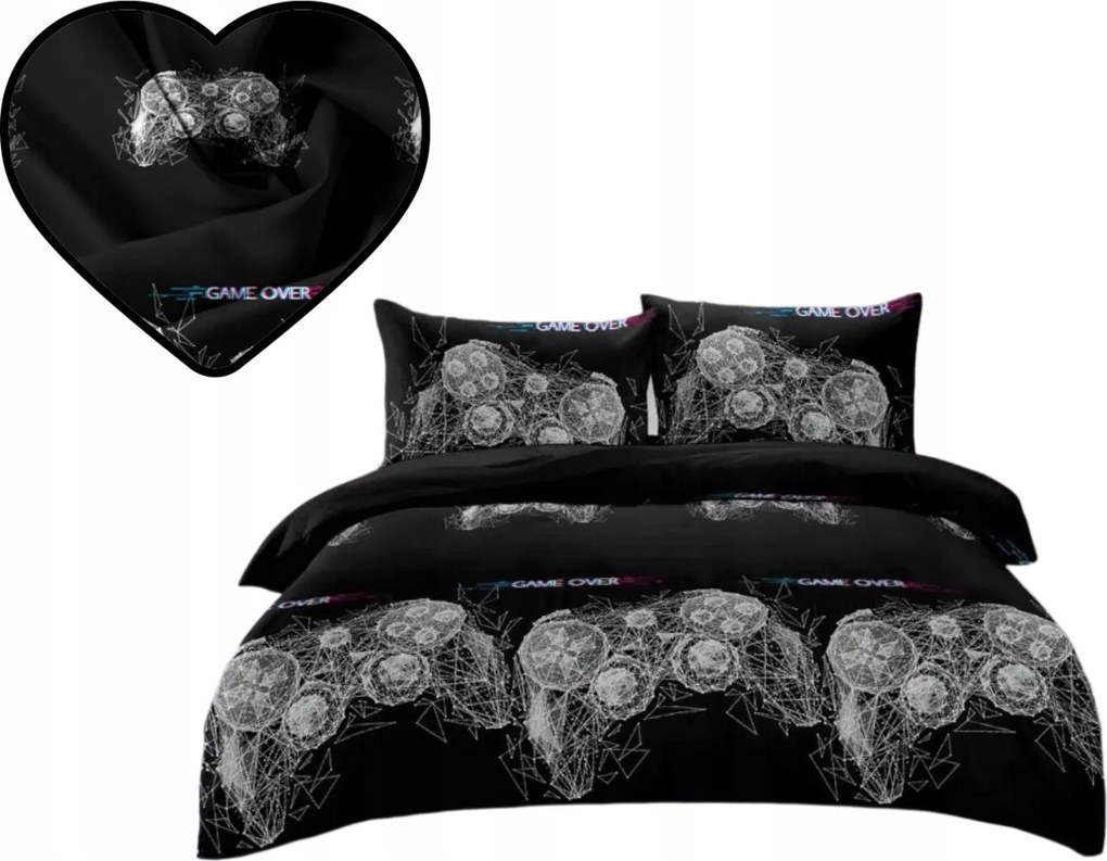 Ágyneműhuzat 160x200 Pamut Szatén 2 Rajongó Játék Nagy Mintaválaszték