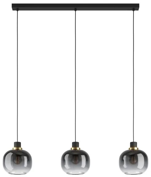 Eglo 99617 - Csillár zsinóron OILELLA 3xE27/40W/230V szürke