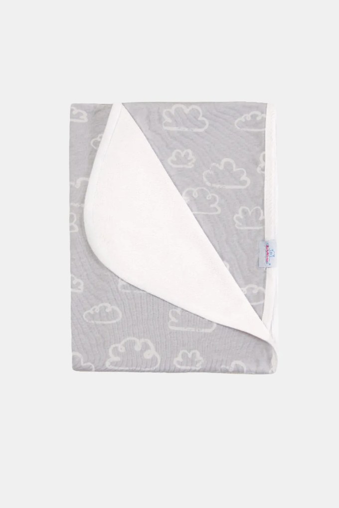 Gyerek bambusz szálas pléd, Felhők szürke 75x100 cm