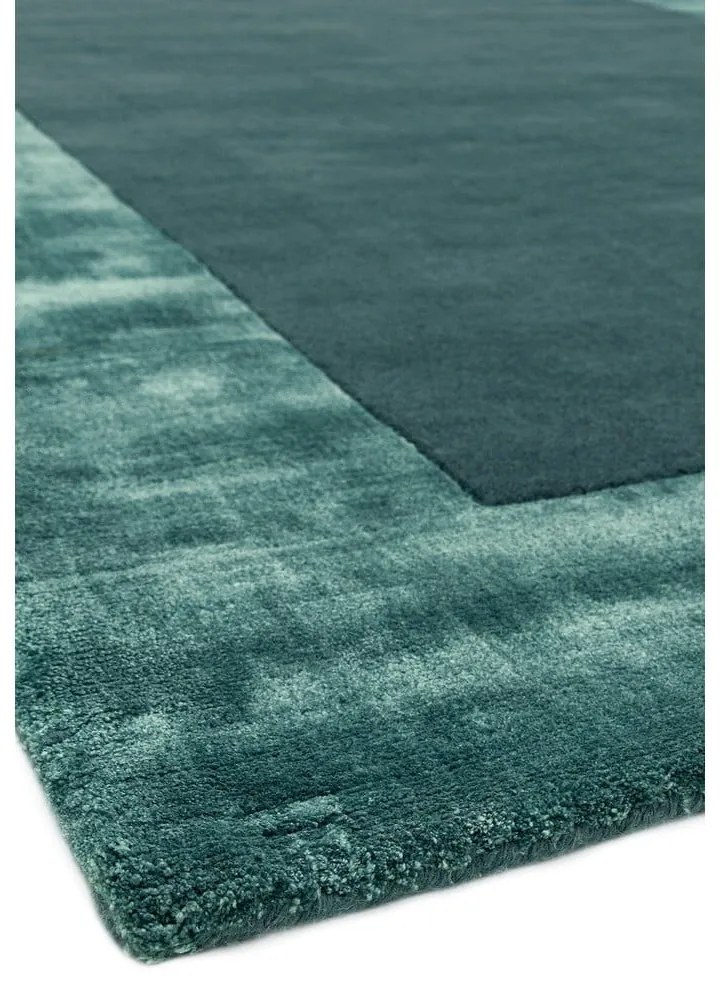 Petróleumkék kézi szövésű gyapjú keverék szőnyeg 80x150 cm Ascot – Asiatic Carpets