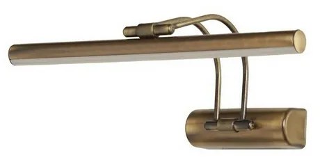 Flüt 35 cm Ledli Eskitme Aplik fali lámpa, arany