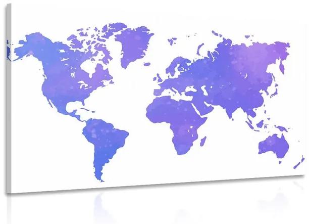 Kép világ térkép lila színben