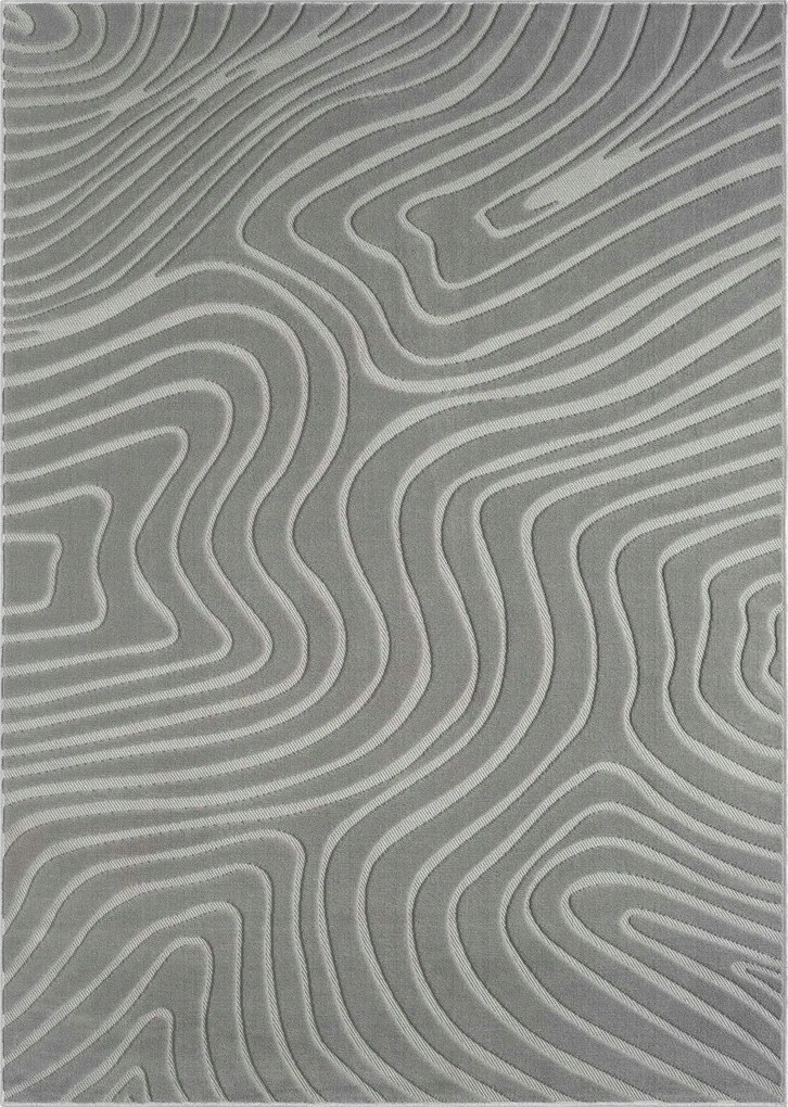 Nappali szőnyeg 60x120cm,puha szőr, szürke modern 3d kivágott minta