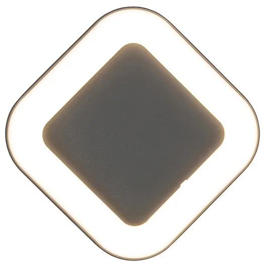 Fali és mennyezeti lámpa szürke négyzet alakú IP54 - Ariel