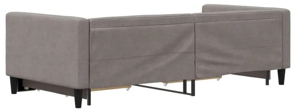 tópszínű kihúzható szövet heverő fiókokkal 90 x 200 cm