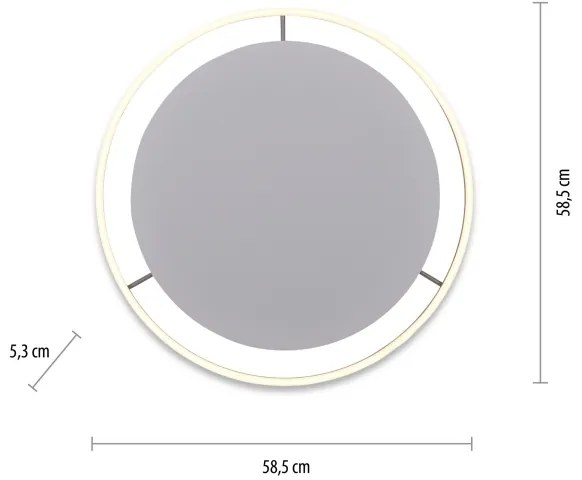 Leuchten Direkt 15392-95 - LED Dimmelhető mennyezeti lámpa RITUS 30W/230V króm