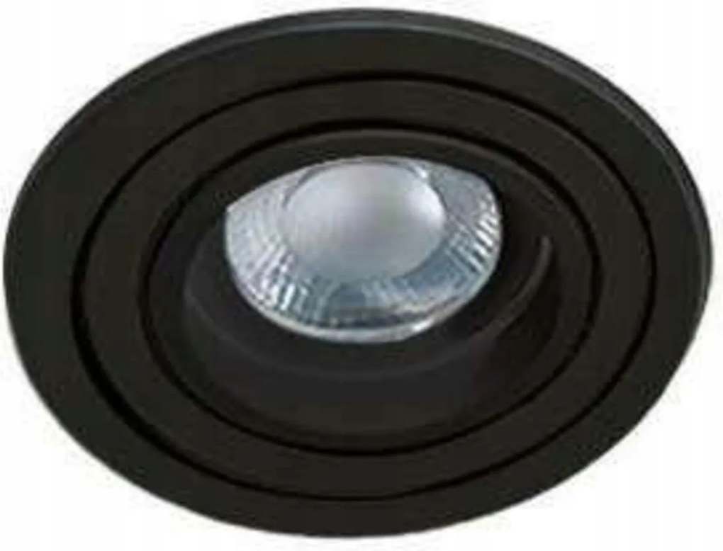 Mennyezeti spotlámpa süllyesztett lámpatest AZzardo Caro R fekete AZ2431 GU10 1x40W IP2