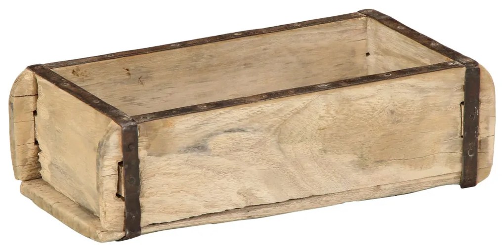 4 db tálca 30x15x9 cm tömör újrahasznosított fa