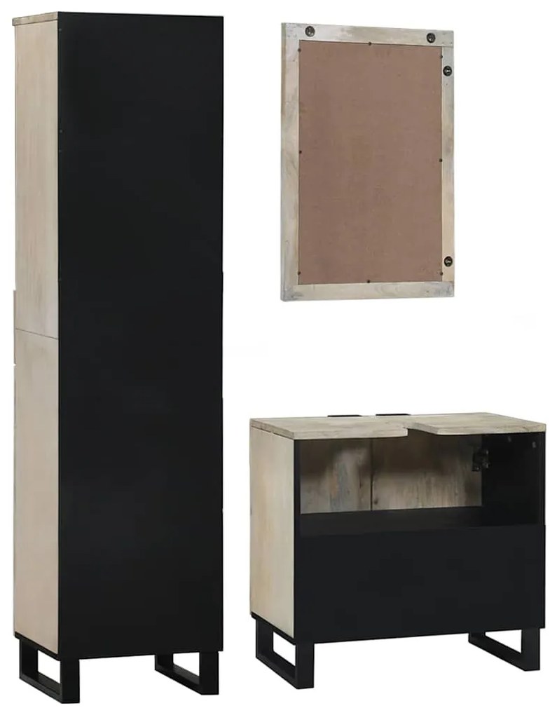 Fürdőszoba bútor szett fiókkal 3 pcs Fehér 38 x 33 x 160 cm