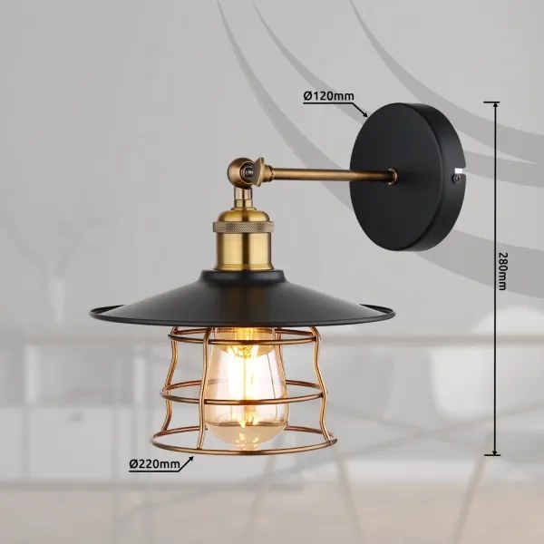 Globo 15086BW - VIEJO fali lámpa 1xE27/60W/230V