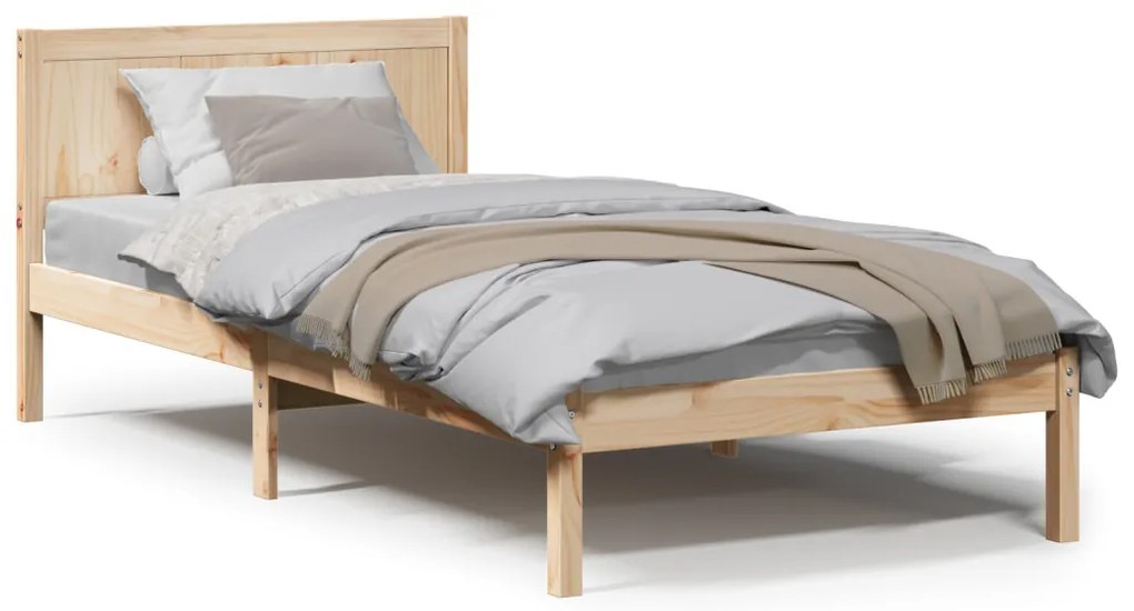 Tömör Fenyő Ágykeret Természetes Tömör Fa 80 x 200 cm Tartós