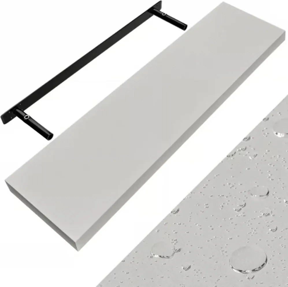 FIGO + fali polc konzollal, 90cm, fehér Casaria