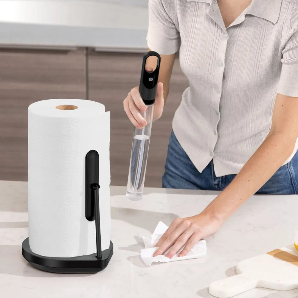 Matt fekete acél papírtörlő tartó – simplehuman
