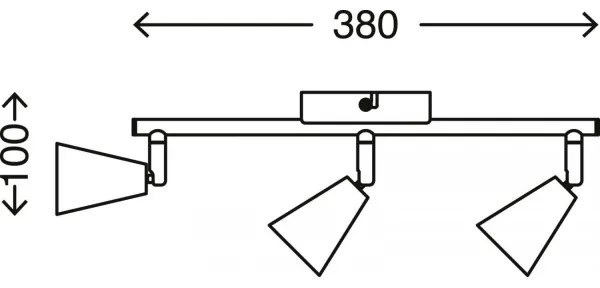 Briloner 2849-037 - LED Spotlámpa GOLD BASIC 3xGU10/5W/230V