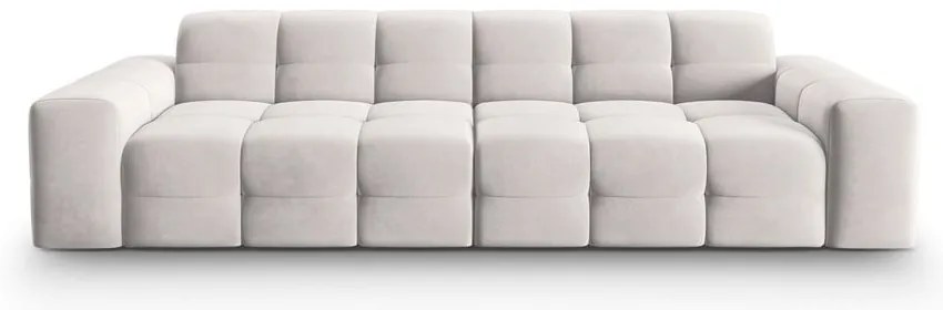 Világosszürke bársony kanapé 255 cm Kendal – Micadoni Home