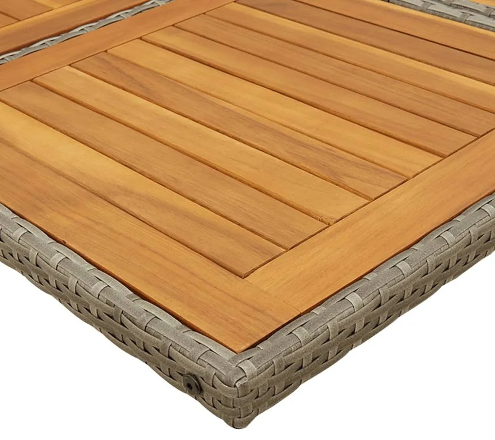 15 részes szürke polyrattan kerti ülőgarnitúra párnákkal